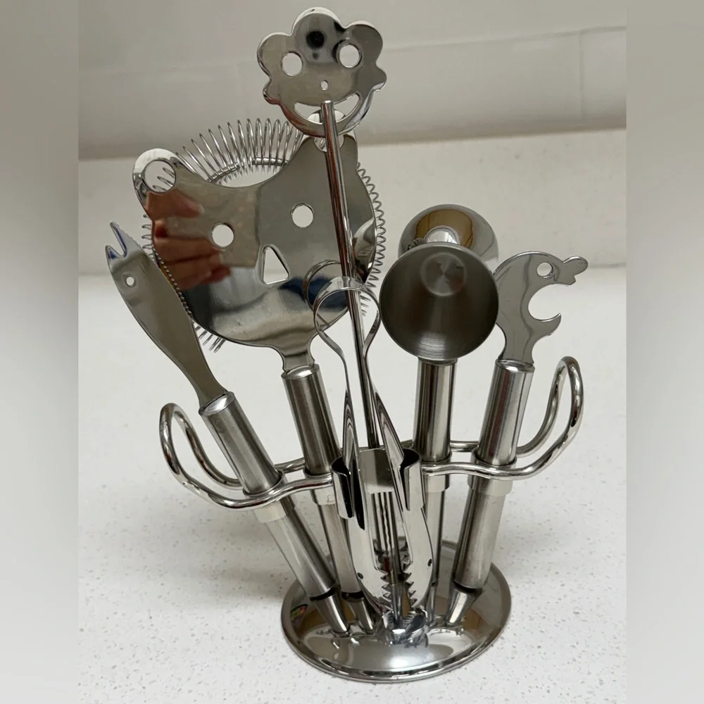 Crate & Barrel 7pc. Bar Tool Set